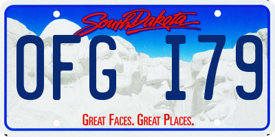 SD license plate 0FGI79
