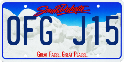 SD license plate 0FGJ15