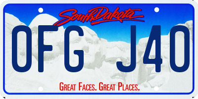 SD license plate 0FGJ40
