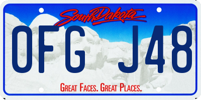 SD license plate 0FGJ48