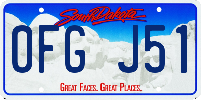 SD license plate 0FGJ51