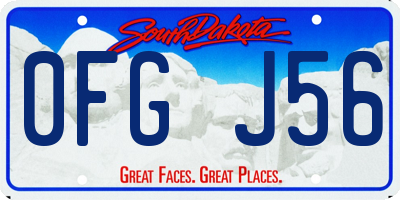 SD license plate 0FGJ56