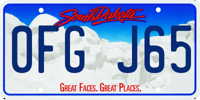 SD license plate 0FGJ65