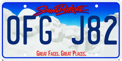 SD license plate 0FGJ82
