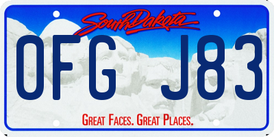 SD license plate 0FGJ83