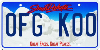 SD license plate 0FGK00