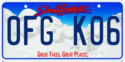 SD license plate 0FGK06