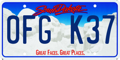SD license plate 0FGK37