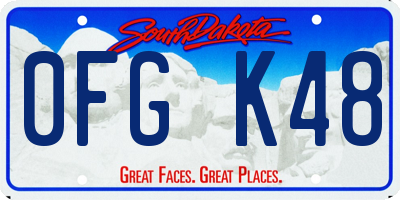 SD license plate 0FGK48