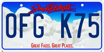SD license plate 0FGK75