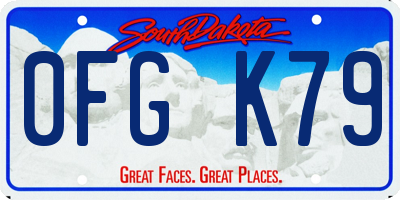 SD license plate 0FGK79