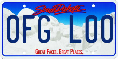SD license plate 0FGL00