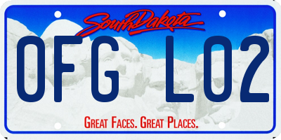 SD license plate 0FGL02