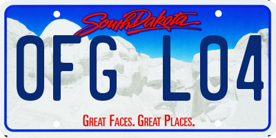 SD license plate 0FGL04