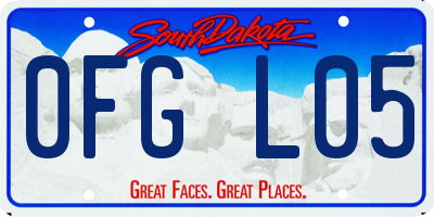 SD license plate 0FGL05