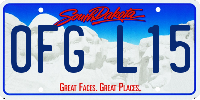 SD license plate 0FGL15