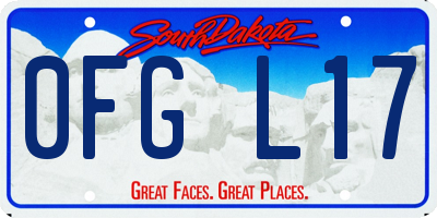 SD license plate 0FGL17