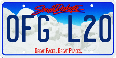 SD license plate 0FGL20