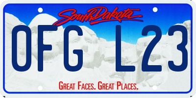 SD license plate 0FGL23