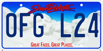 SD license plate 0FGL24