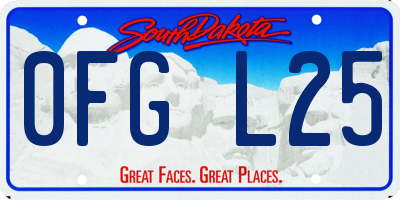 SD license plate 0FGL25