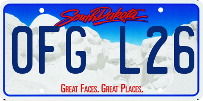 SD license plate 0FGL26