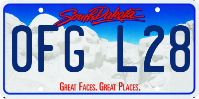SD license plate 0FGL28