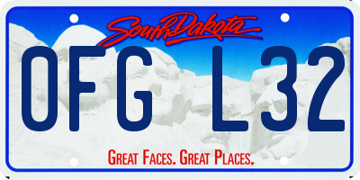 SD license plate 0FGL32
