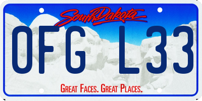 SD license plate 0FGL33