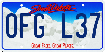SD license plate 0FGL37