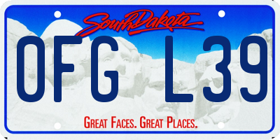 SD license plate 0FGL39