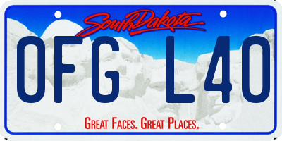 SD license plate 0FGL40