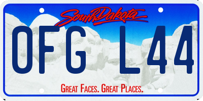 SD license plate 0FGL44