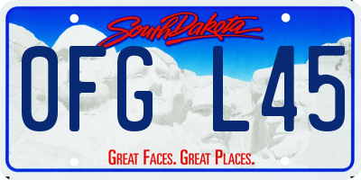 SD license plate 0FGL45