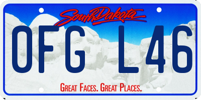 SD license plate 0FGL46