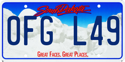 SD license plate 0FGL49