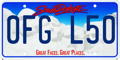 SD license plate 0FGL50