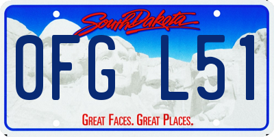 SD license plate 0FGL51