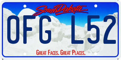 SD license plate 0FGL52