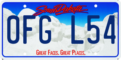 SD license plate 0FGL54