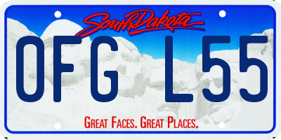 SD license plate 0FGL55