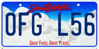 SD license plate 0FGL56