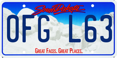SD license plate 0FGL63