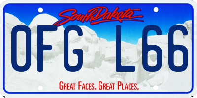SD license plate 0FGL66