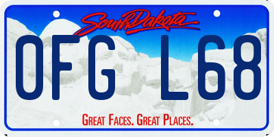 SD license plate 0FGL68