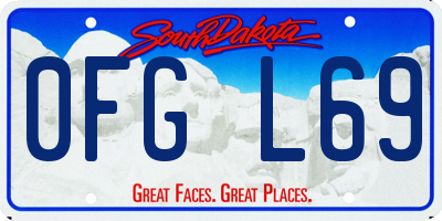 SD license plate 0FGL69