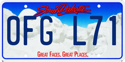 SD license plate 0FGL71