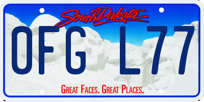 SD license plate 0FGL77