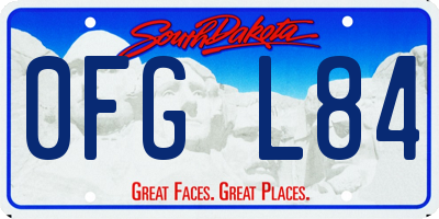 SD license plate 0FGL84