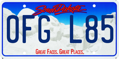 SD license plate 0FGL85